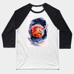 Sleeping red fox Baseball T-Shirt